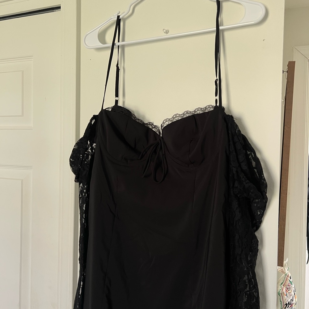 Princess Polly Ashwood Lace sleeve Trim Slip Dress - Picture 4 of 4